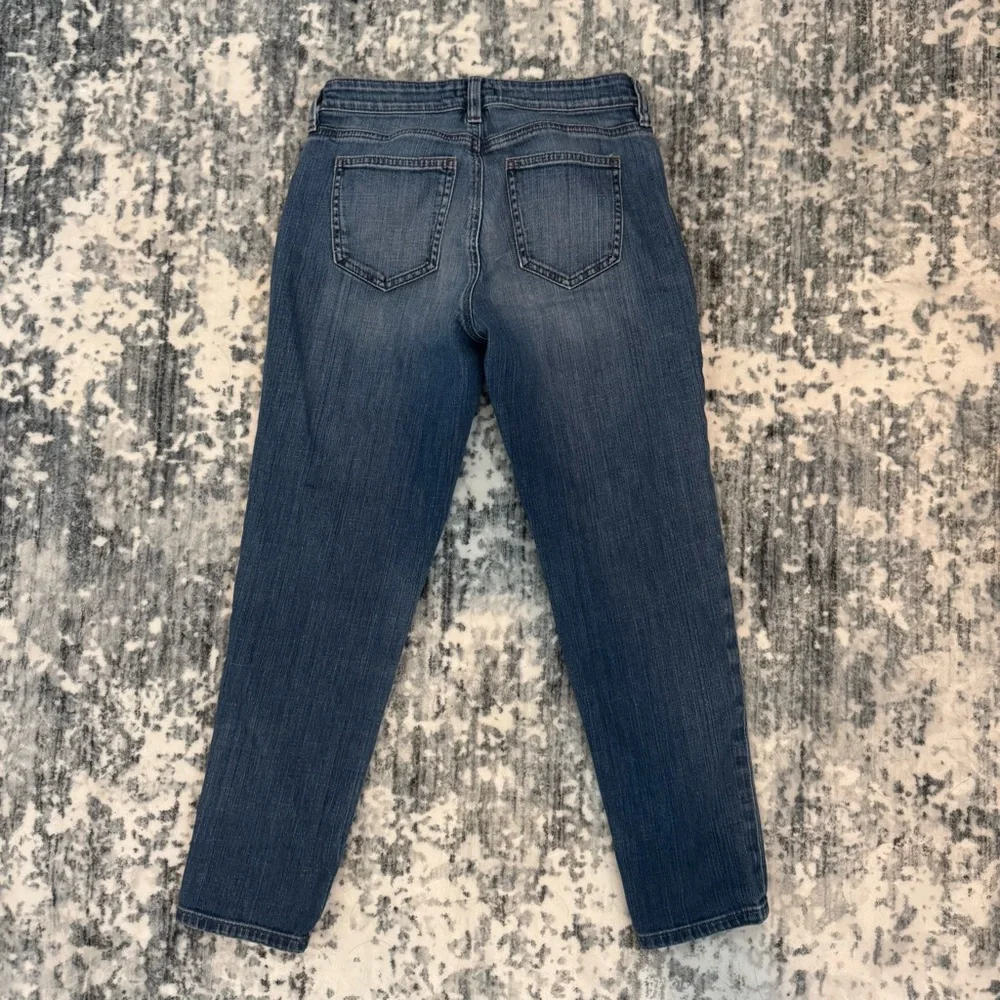Eileen Fisher Organic Cotton Jeans Blue Size 2P Skinny‎ Straight Denim